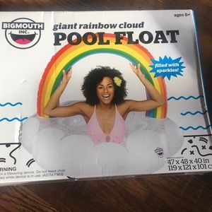 Giant rainbow cloud pool float